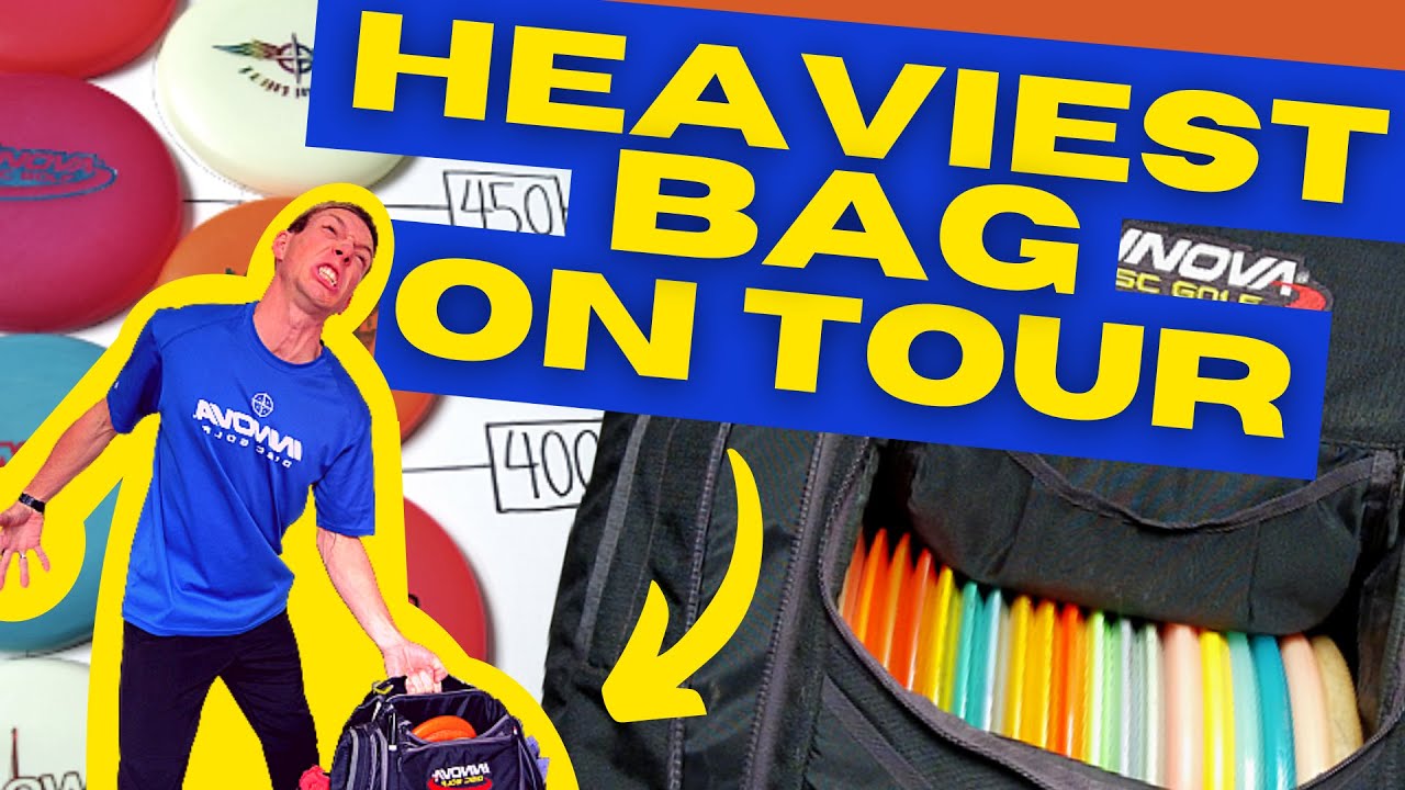 Joel Freeman in the bag, heaviest bag on tour