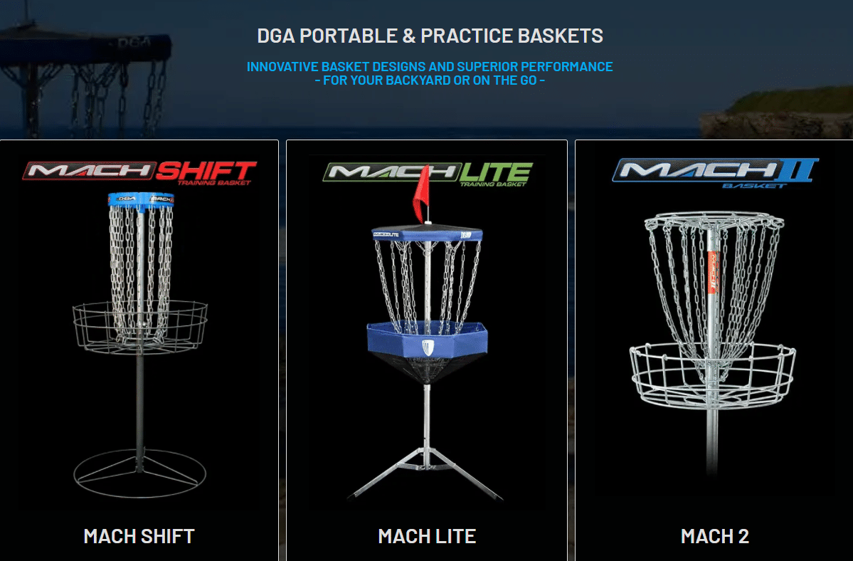 DGA portable and practice disc golf baskets
