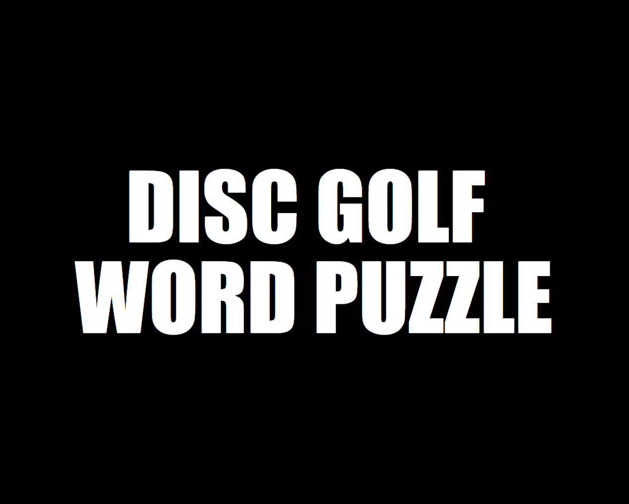 Disc Golf Word Puzzle