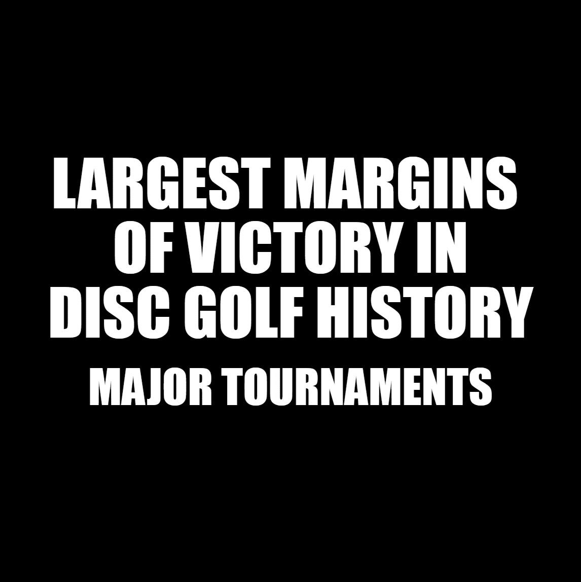 Largest margins of victory in disc golf history, major tournaments