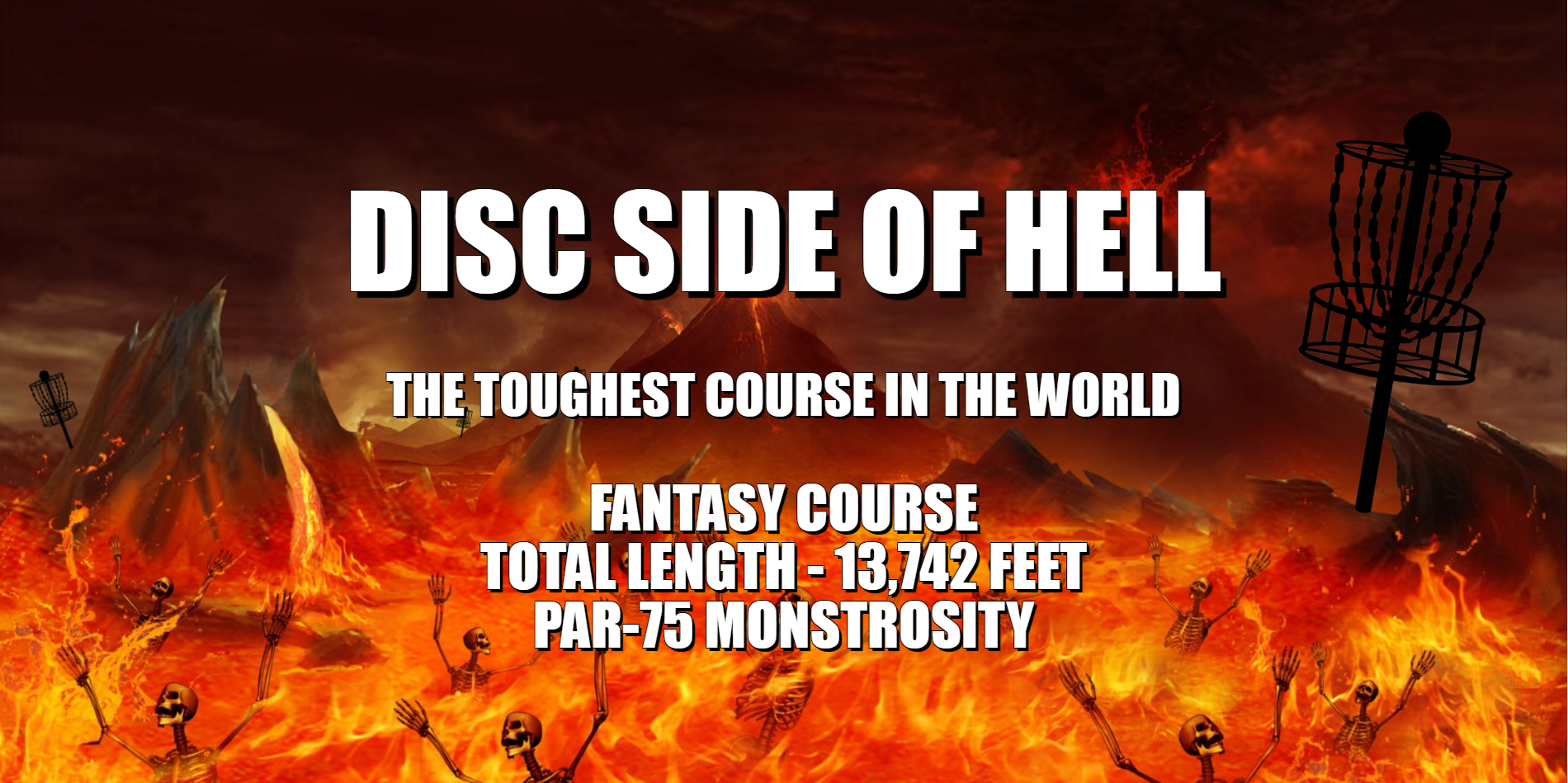 The toughest disc golf course in the world - Disc Side Of Hell - Fantasy course, PAR 75, 13742 feet