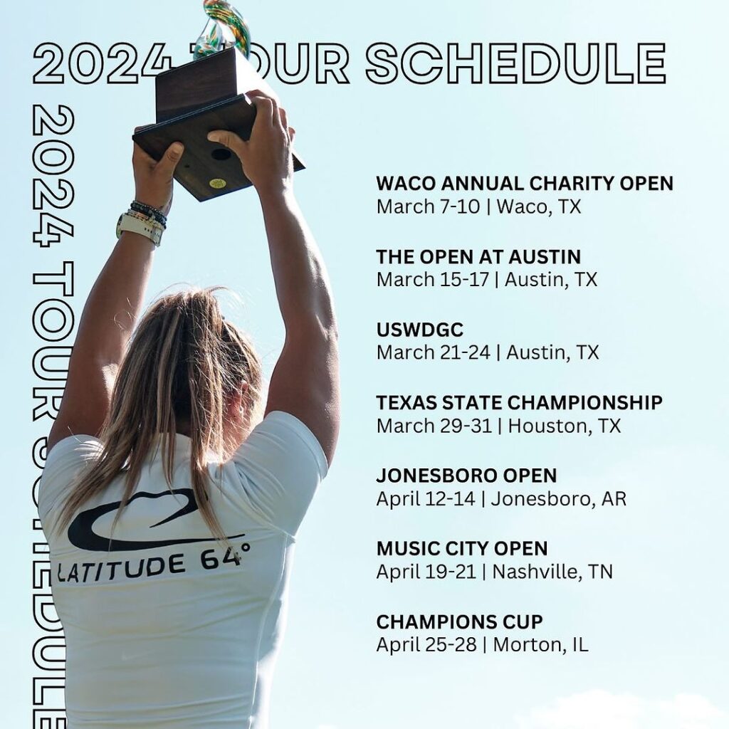 Kristin Tattar's 2024 disc golf tour!