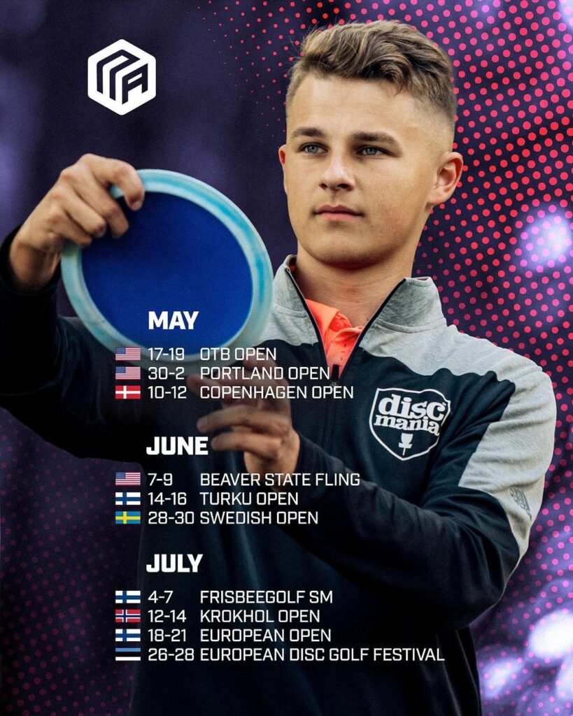 Niklas Anttila 2024 disc golf touring schedule part 2