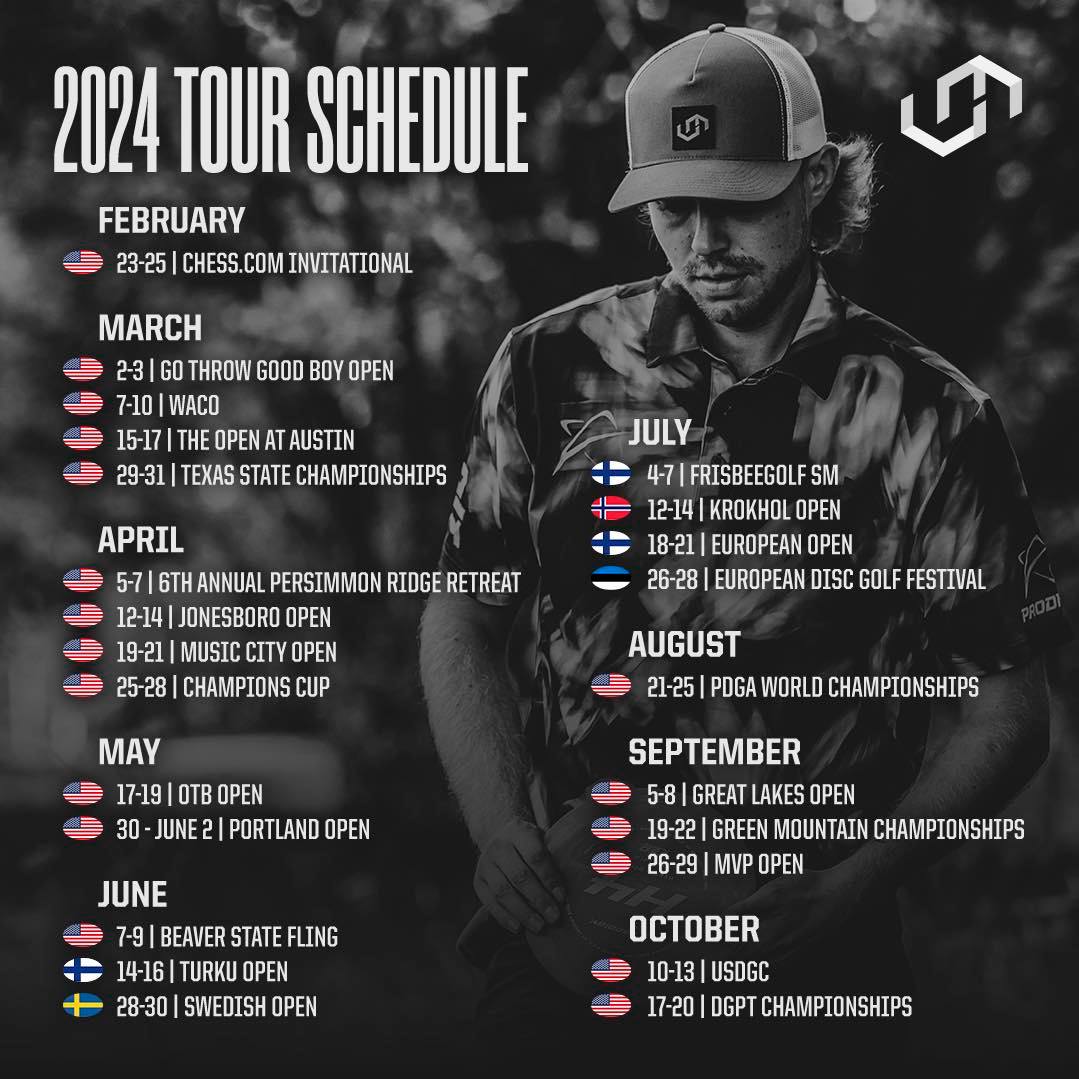 Väinö Mäkelä 2024 Disc Golf Tour Schedule Disc Golf Fanatic