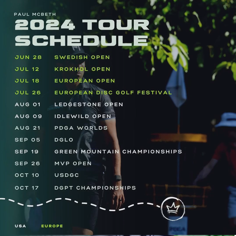 Paul McBeth tour schedule part 3