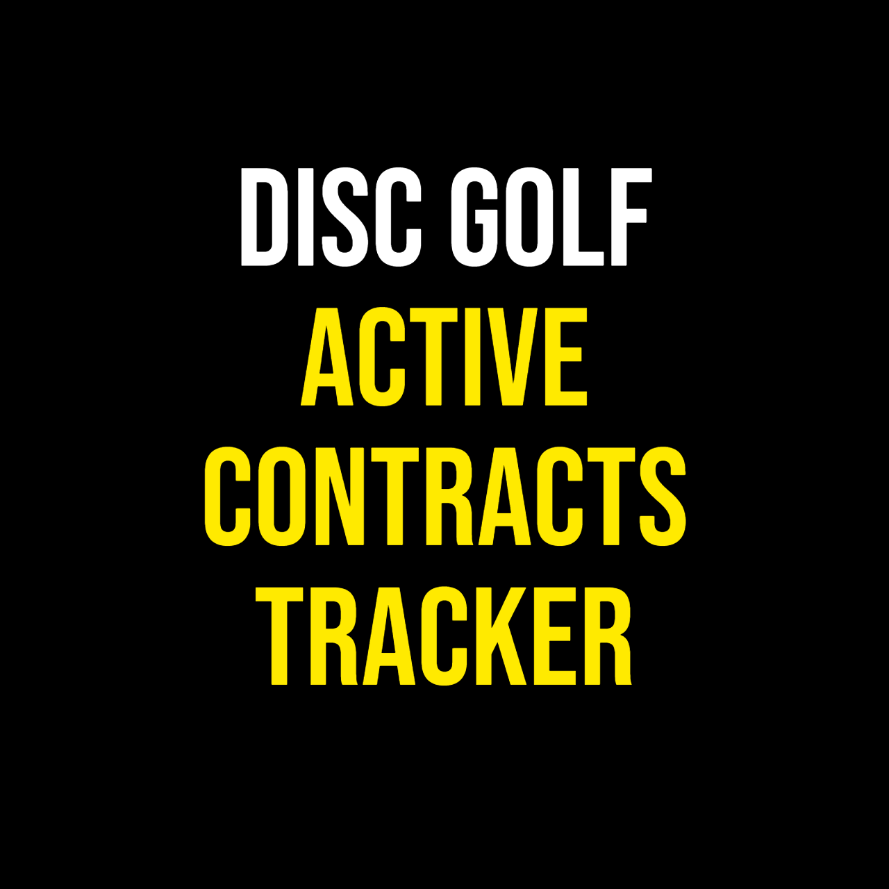 disc golf active contracts tracker main image